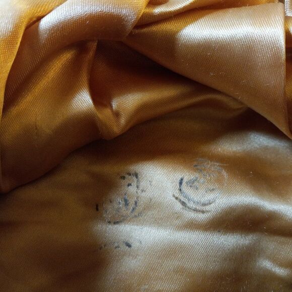 Vintage Blue Gold Tone Metal Lever Pin Wristlet/bag Cottagecore Grandmacore - Picture 13 of 14